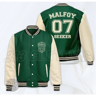 Casaco De Basebol Varsity Malfoy 07 Seeker Slytherin/Jacket Quidditch