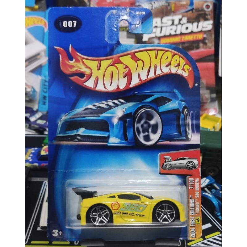 Hotwheels ferrari 360 Modenas tooned 2004 Primeira Edição bluecard ...