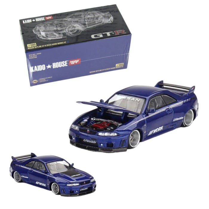 Mini GT X Casa Kaido Nissan Skyline-R (R33) Funciona V2 089 | Shopee Brasil