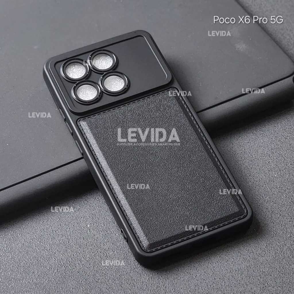 Poco X6 Pro 5g M6 4g 5g Caixa Couro Preto