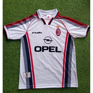 Mila n Away Retro Vintage Bola Jersey 97/98