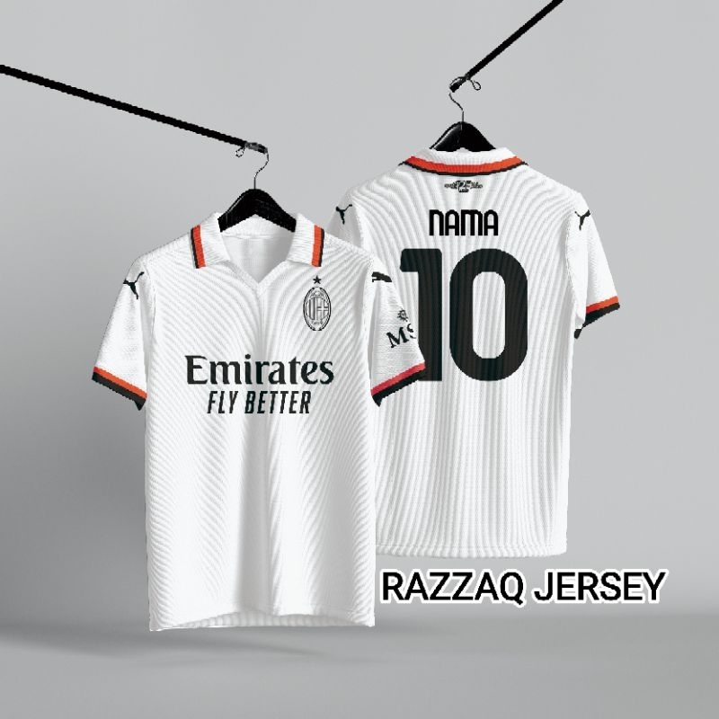 Jersey AC MILAN AWAY 2024/2025 FULL PRINTING Nome E Número De Retorno Gratuitos
