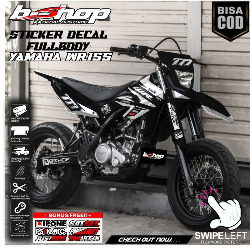 Yamaha WR 155 Decalque De Trilha De Corpo Inteiro Sticker , Variações ...
