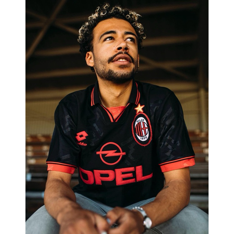 Jersey retro Milão Terceiro 97 black/Classic/Vintage/Blockcore