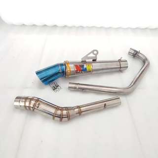 Tubo Aberto Kou Mahachai/NLK 51mm Silenciador De Escape Especificações Abertas Cônicas 1 Conjunto Grande Cotovelo Para Tmx 125/155 150 Rusi tc125/150 Skygo 125 motoposh Pinoy Raider 150carb/fi RS150 GTR 150 Snper 135