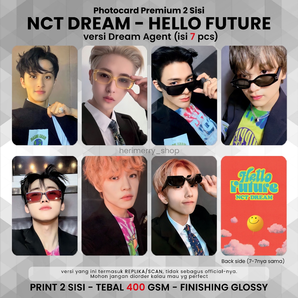 Contentes 7 PCS) NCT Dream HELLO FUTURE Photocard-Cartão