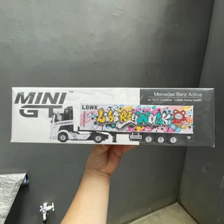 Mini GT MiniGT Mercedes Benz Actros Com LBWK Kuma Graffiti 40ft Container Edição Limitada Sem Casa Kaido