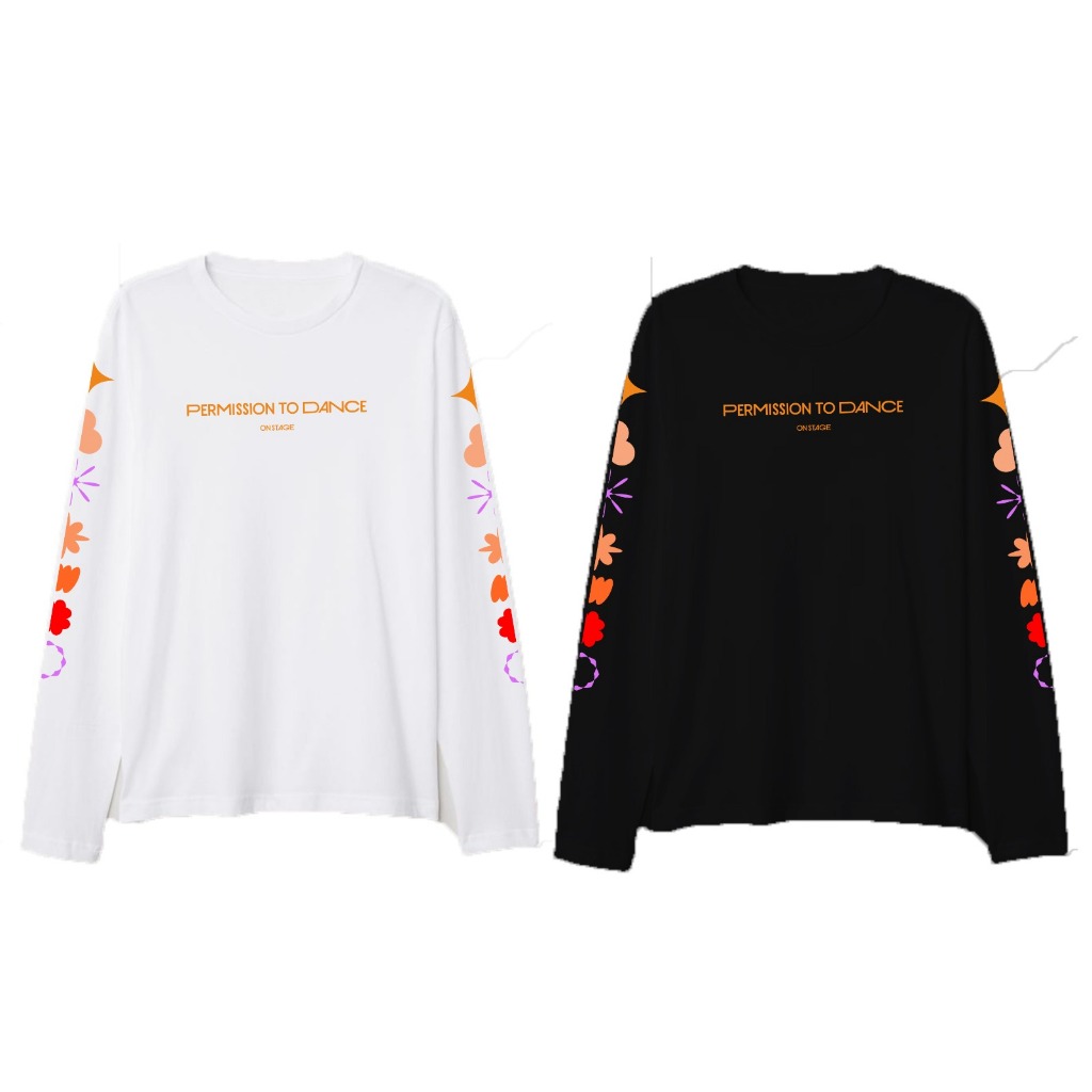 Camiseta Jin PTD Manga Comprida No Palco Flor Esquerda Direita