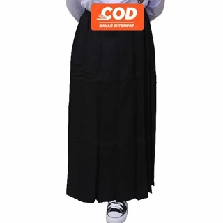 HITAM Saia Preta REMPEL Modelo Longo Material Liso Espesso Não Ver Através Do Uniforme Infantil Ensino Fundamental