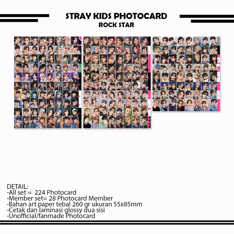 Straykids ROCKSTAR Fotocard