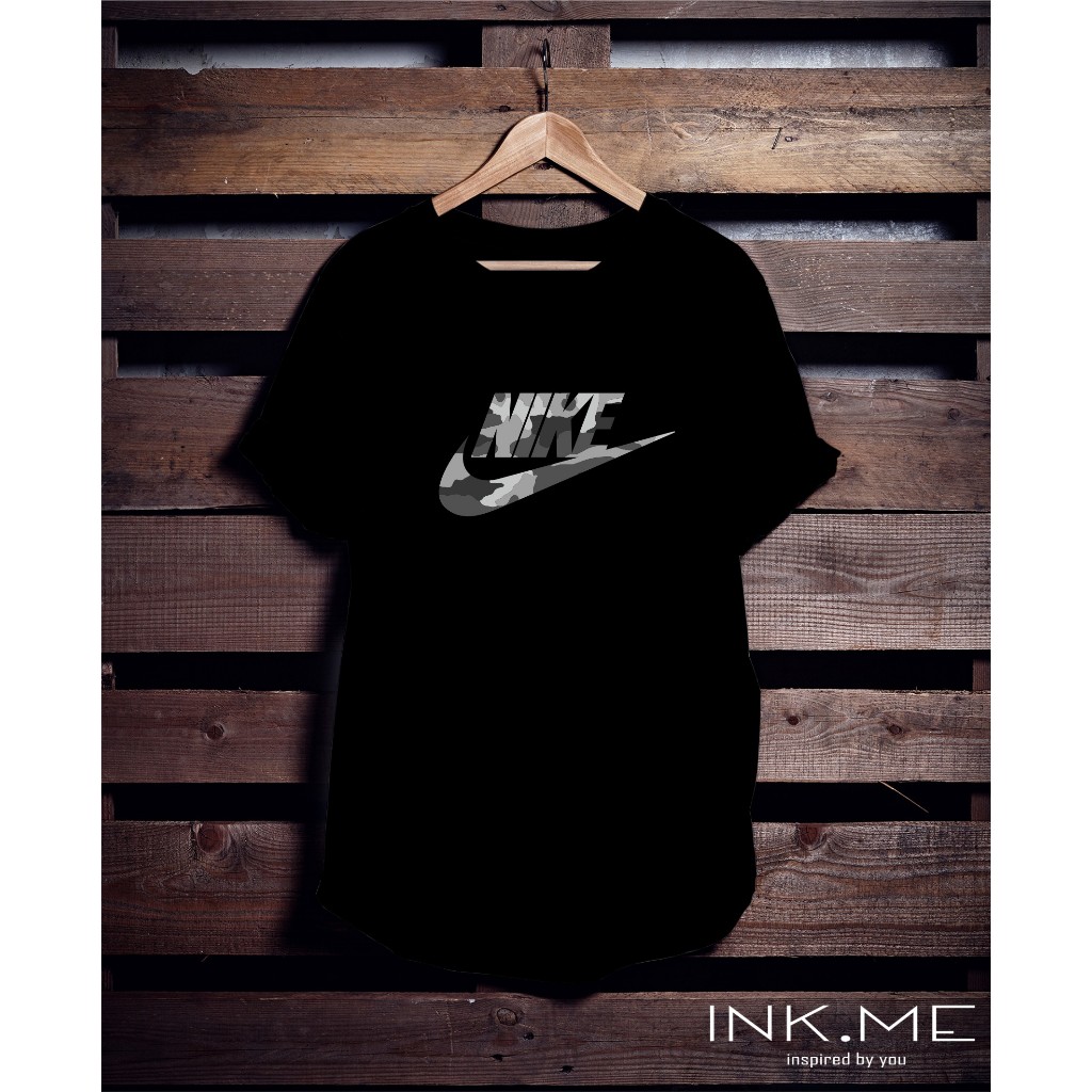 HITAM PUTIH NIKEE ARMY TSHIRT/CAMO T-Shirt Preto E Branco Stripe/Men Women