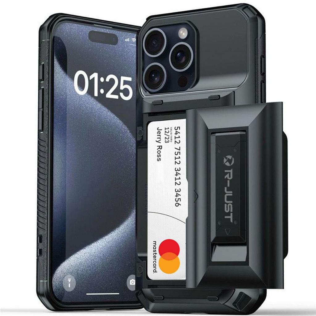 R Apenas Caso PREMIUM IPHONE 15 PRO MAX MULTI Cartão E HOLDER