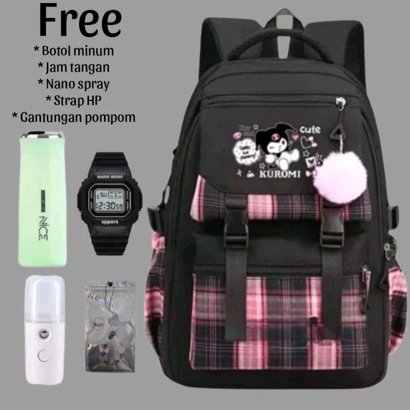 HP O Mais Novo Modelo Kurumi 2023 Free Glass Drinking Bottle nano spray Relógio E Alça Para Celular Mochila Adolescentes