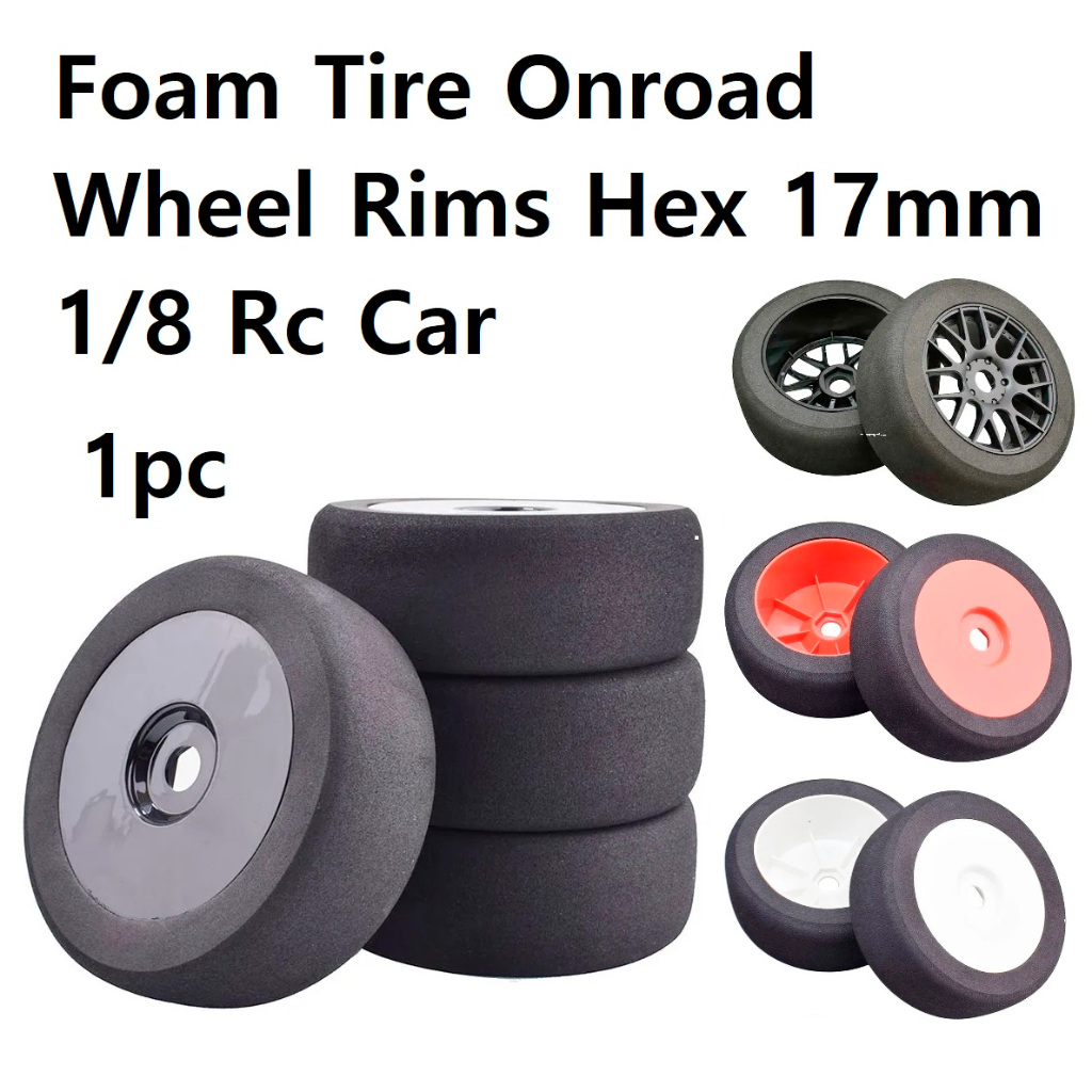 4 Pneus Caoutchouc 110mm + Jantes Pour Voiture RC 1/10 - Compatible ARRMA - ZD Racing Pneus RC 110mm
