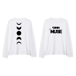 Bangtan Jimin Muse Camiseta Manga Comprida Butterfly Back Moon-Penteado 30S foto Grátis