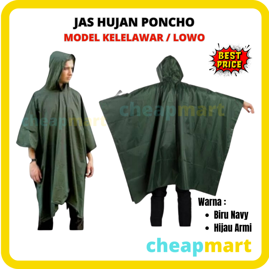 Poncho Emborrachado Impermeável Eb Capa Chuva Militar Verde em