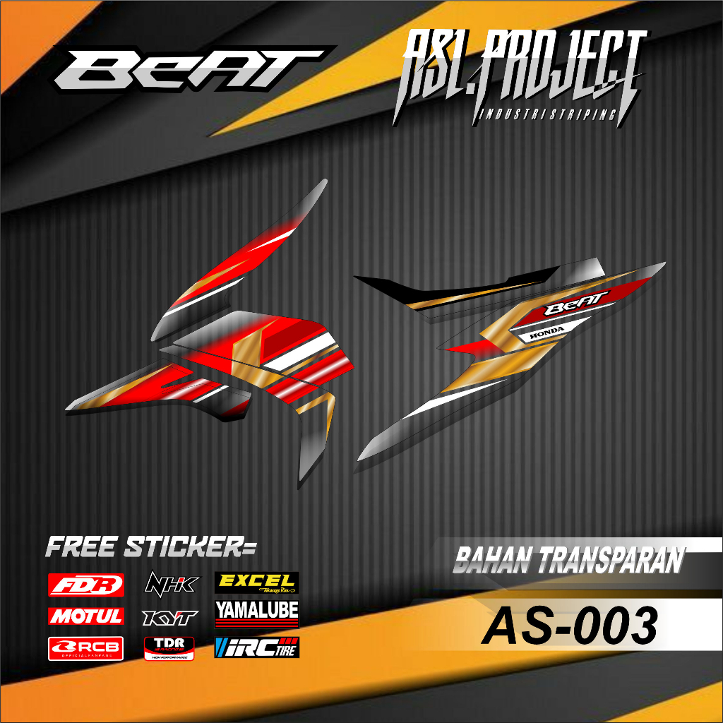Como-003 BEAT ESP 2021 COOL RACING Adesivo Transparente | Shopee Brasil