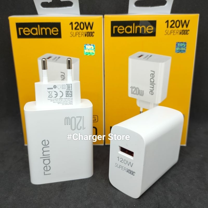 Realme 120W Carregamento Rápido SUPER VOOC DART Carregador De Concha Adaptador