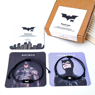 Pulseira De Casal Batman E Catwoman Com Capa Grátis KTP À Prova D'água Cordão
