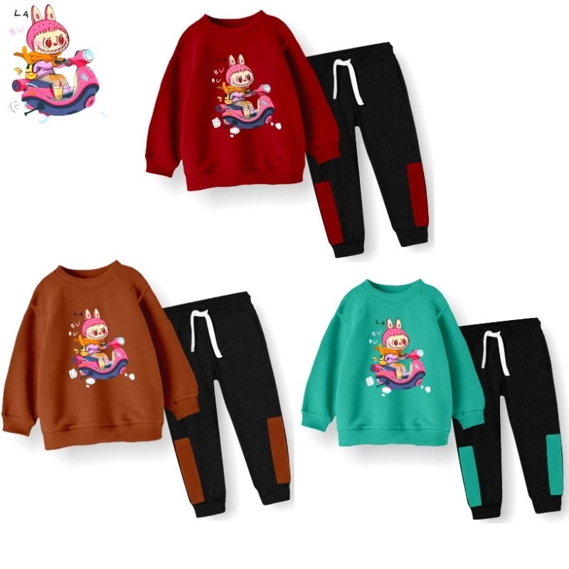 Roupas Infantis Labubu , Conjunto De Corrida , Calças , 1-8 Anos ...