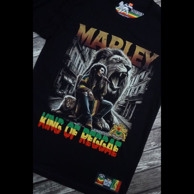 Bob Marley King Of Reggae Camiseta Baju Rasta Original Javamaika ...