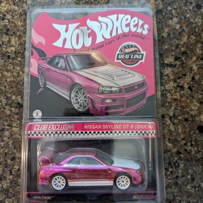 Hot WHEELS Nissan Skyline R34 Club Exclusivo RLC 2023 Rosa - Faz a