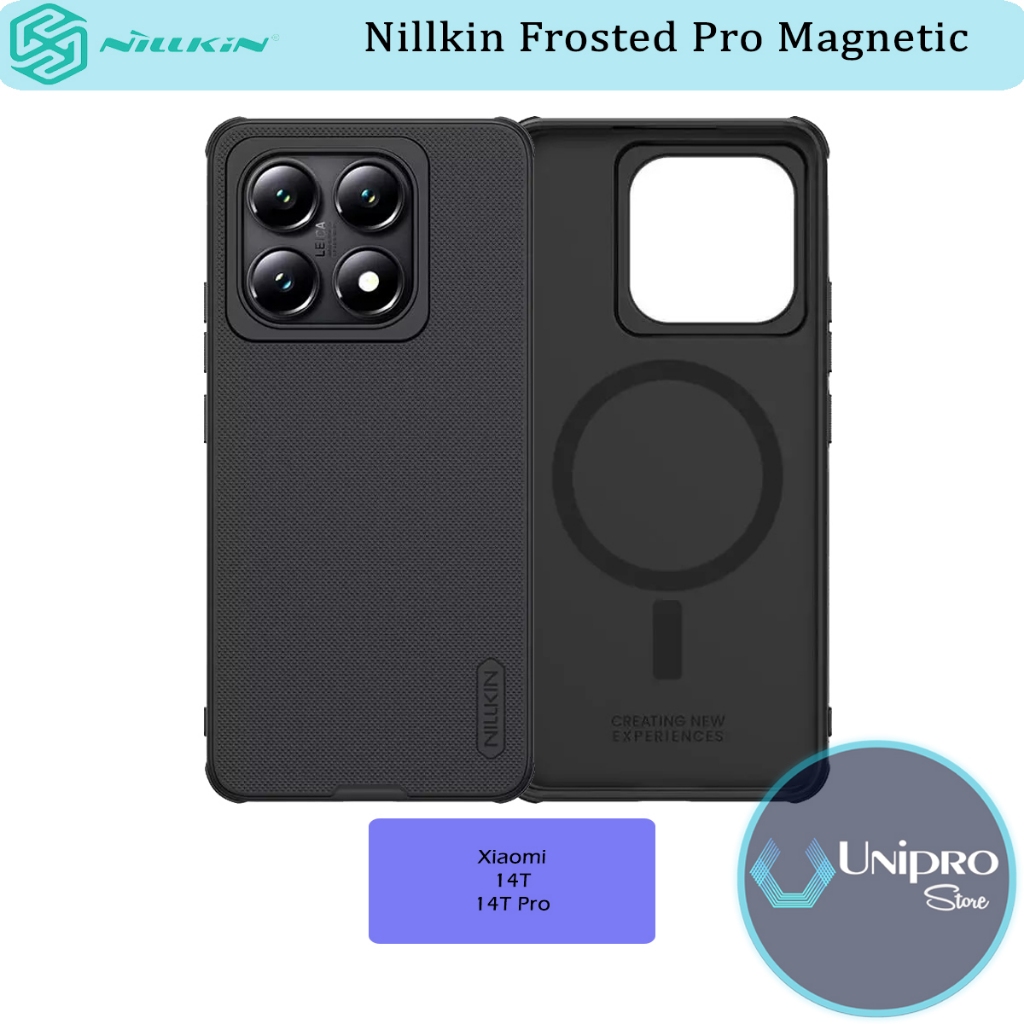 Coiwxmoi Cover Magnetica per Xiaomi 14T Pro Compatibile con MagSafe,Custodia Traslucida Opaca Posteriore Sottile TPU Bumper + PC rigido Antiurto Protettiva Case per Xiaomi 14T Pro 6.67,Nero