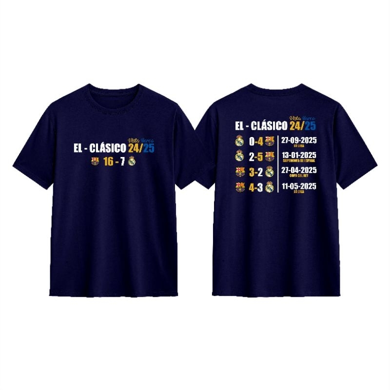 Camiseta Barcelona EL CLASIO 2024/2025 16-7 Camisetas vs madrid real ...