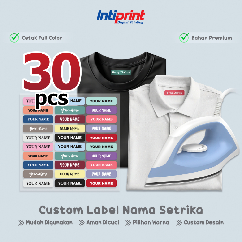 Etiquetas De Camisetas Com Nome Personalizado-Impressão DTF/De Tela ...