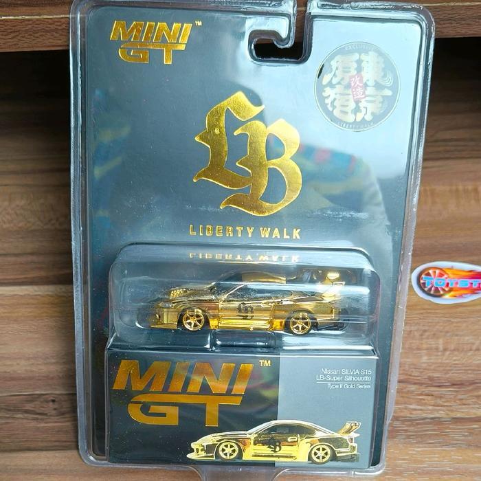 Mini gt liberty walk nissan S15 Ouro Cromado Loja Exclusiva De
