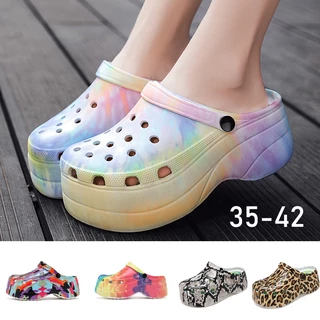 Novo Calcanhar Feminino Impresso De Alta Qualidade Para De Cunha De Mulher Clogs Croc shoes 35-42