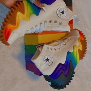 READY STOCK Sapatos Planos De Sola Grossa Casuais Femininos Cunhas Plataforma Tênis De Lona Respirável