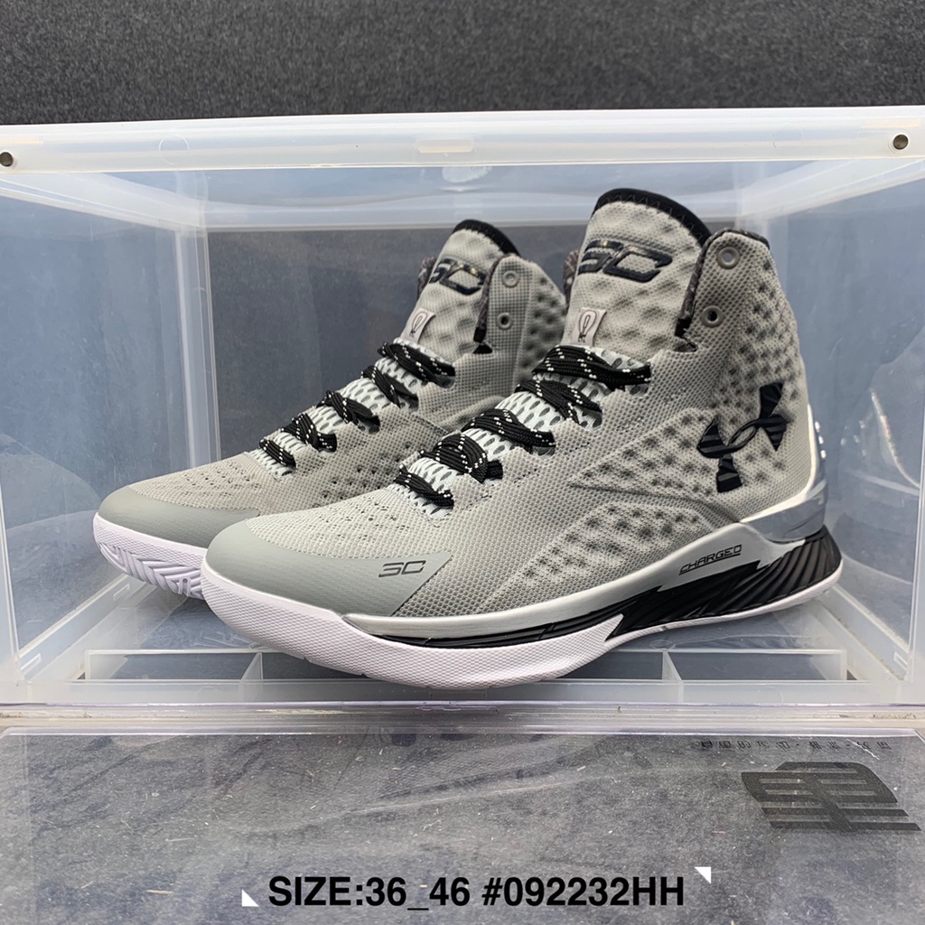 Spot real shot Under Armour Curry 1 Sapatos De Basquetebol Para Homens E Mulheres