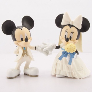 Disney Mickey Mouse Mickey Mouse Mickey Minnie Vestido de noiva feito à mão Boneca Modelo Doll Carro Decoração de mesa Brinquedo Presente