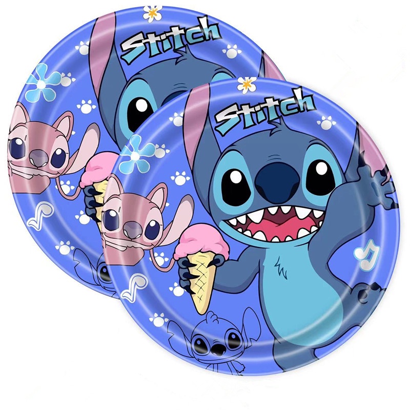 Lilo and Stitch artigos de festa faixa de feliz aniversário de desenho  animado Stitch decorações de aniversário Banner e 12 redemoinhos pendurados  para decoração de festa de crianças, meninos e meninas 