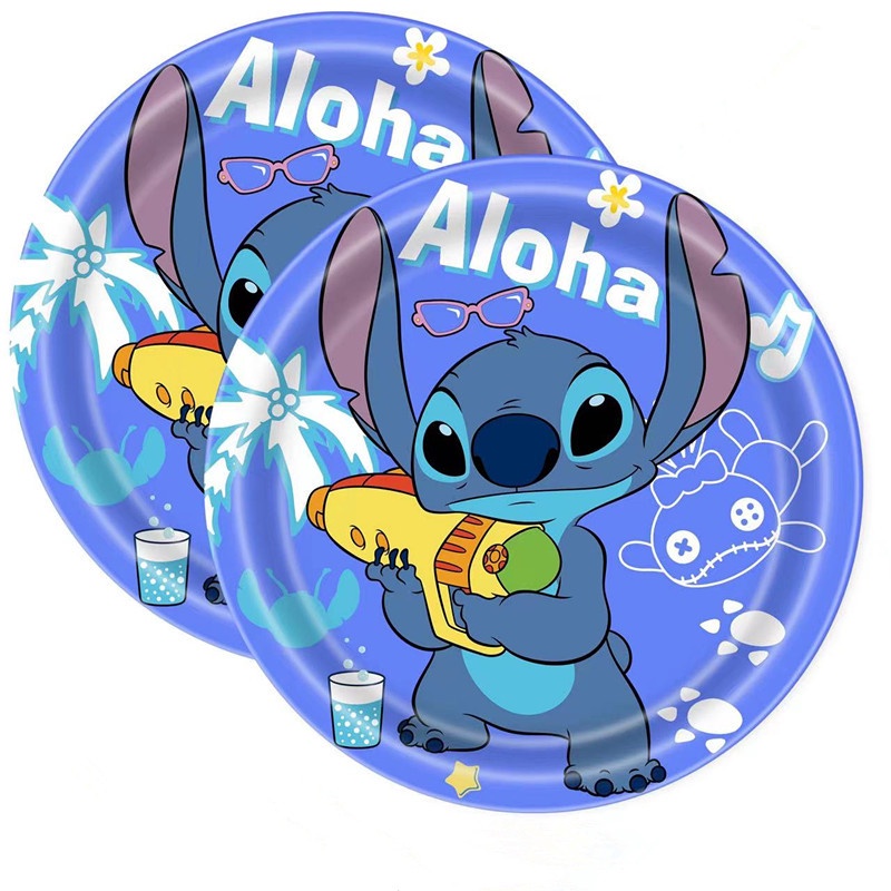 Lilo and Stitch artigos de festa faixa de feliz aniversário de desenho  animado Stitch decorações de aniversário Banner e 12 redemoinhos pendurados  para decoração de festa de crianças, meninos e meninas 