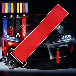 Modificação De Carro JDM Sports Red Racing Cinta De Reboque Personalizado De Tração De Corda HF Adequado Para Decorativa Do Pára-Choques Dianteiro Ou Traseiro