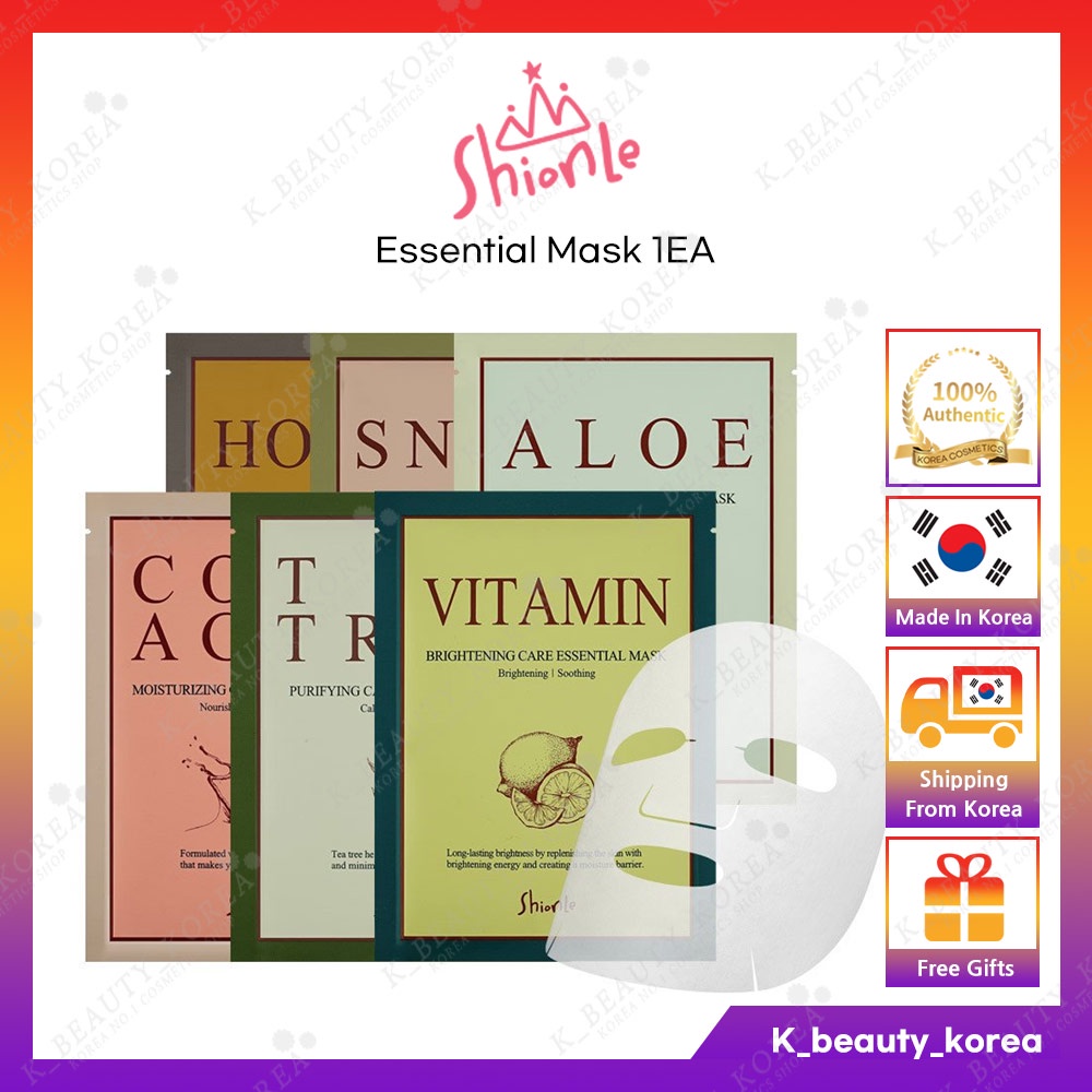[Shionle] Máscara Essencial De Cuidado Total 6 Folhas Tipo 1EA/Aloe ...