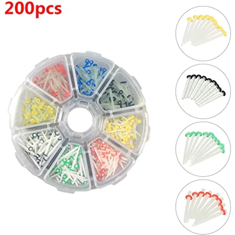 Gh 200 Pcs 1.2/1.4/1.6/1.8mm Dentes De Vidro De Quartzo Kit De Fibra Para Restauração Dentária