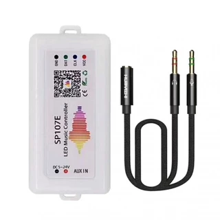 Xnbada SP107E DC5V-24V Bluetooth Música LED Controlador Colorido RGB SPI Controle Por Telefone APP Para 2812 2811 1903 Fita De Luz De Tira