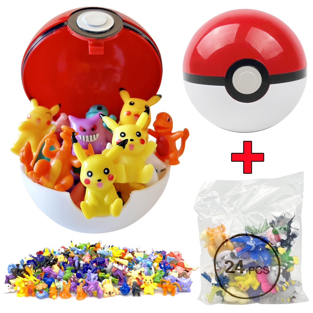 8 Pçs/Set Pokeball Pokemon Brinquedos PVC Monstro Bola Elf Action Figure  Com Caixa Original De Aniversário Das Crianças