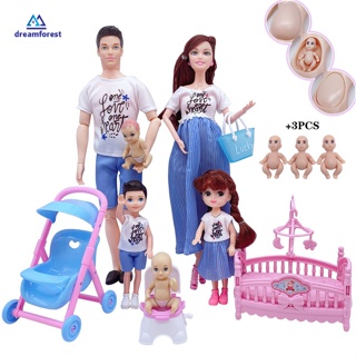 Em promoção! Feito à Mão 11,5 Polegadas Grávida Boneca Mãe Tem 2pcs Bebê Em  Sua Barriga Com 1pc Roupas De Ensino De Bonecos De Brinquedo Para Menina Da  Barbie De Presente