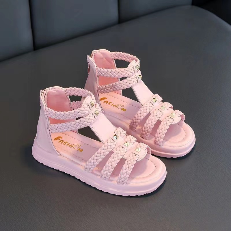 Congme Fashion Girls Sandálias Meninas Toddler Kids Romanas