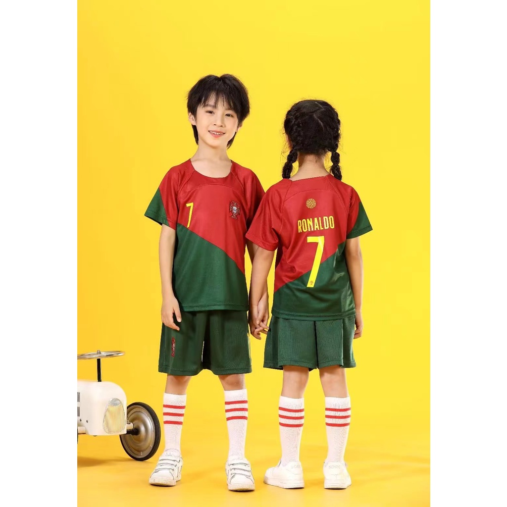 Portugal No . 7 CR7 CR7 Home Jersey Camisa De Futebol Infantil