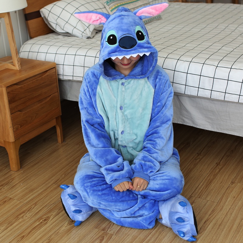 Kigurumi Stitch Pikachu Totoro Rã Panda Anime Cosplay Fantasias De Animais  Pijamas - Escorrega o Preço