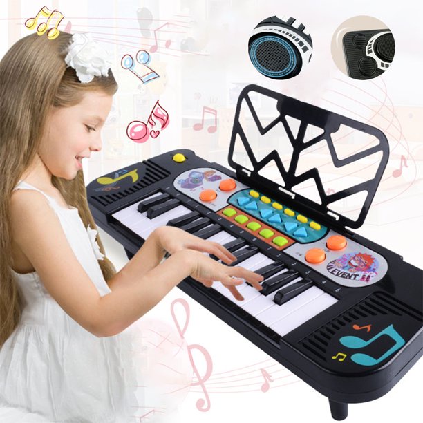 Teclado Infantil Musical Tambor Eletrônico Musica De Bebê