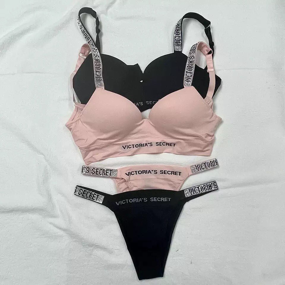 Soutien Victoria Secret Push Up Para Mulheres Com Cartas De