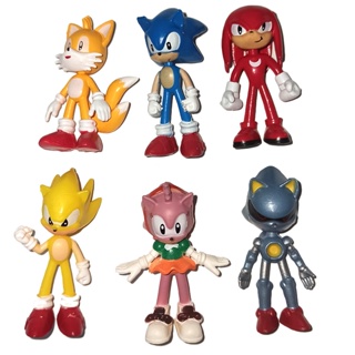 Kit 4 Boneco Sonic Tails Knuckles the Echidna Amy Rosa Brinquedo Lançamento  Action Figure - WIN Colecionáveis