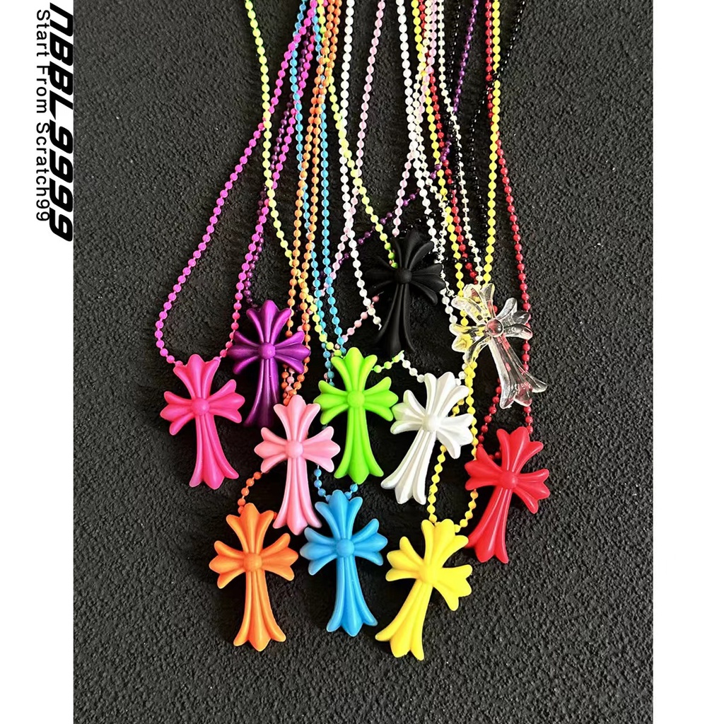 CHROME HEARTS Colar / Edição limitada de Múltiplas Cores Colar Cruzado (11 Cores)