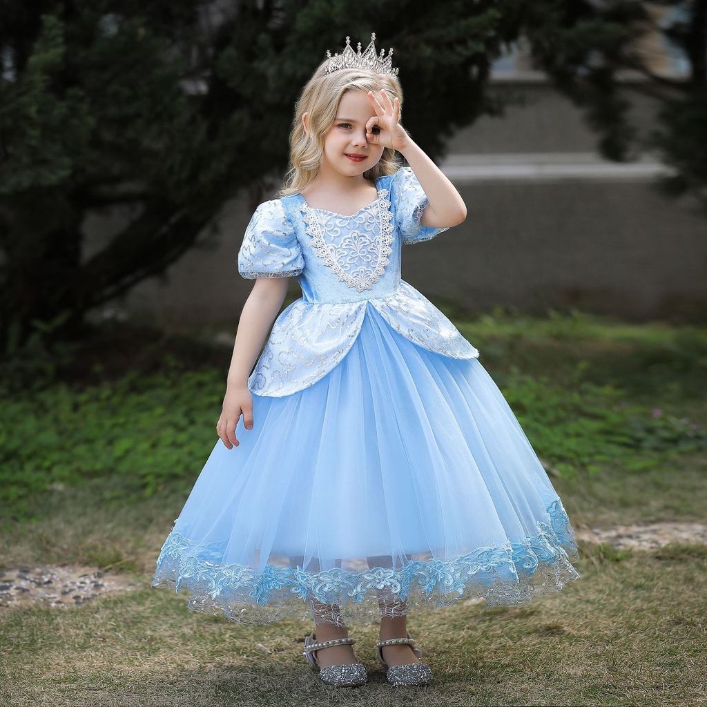 Disney Cinderela Princesa Cosplay Vestido Para Menina Crianças Vestido De  Baile Lantejoulas Carnaval Tutu Puff Malha Roupas Para Presente Aniversário  - Vestidos De Fantasia Para Crianças - AliExpress